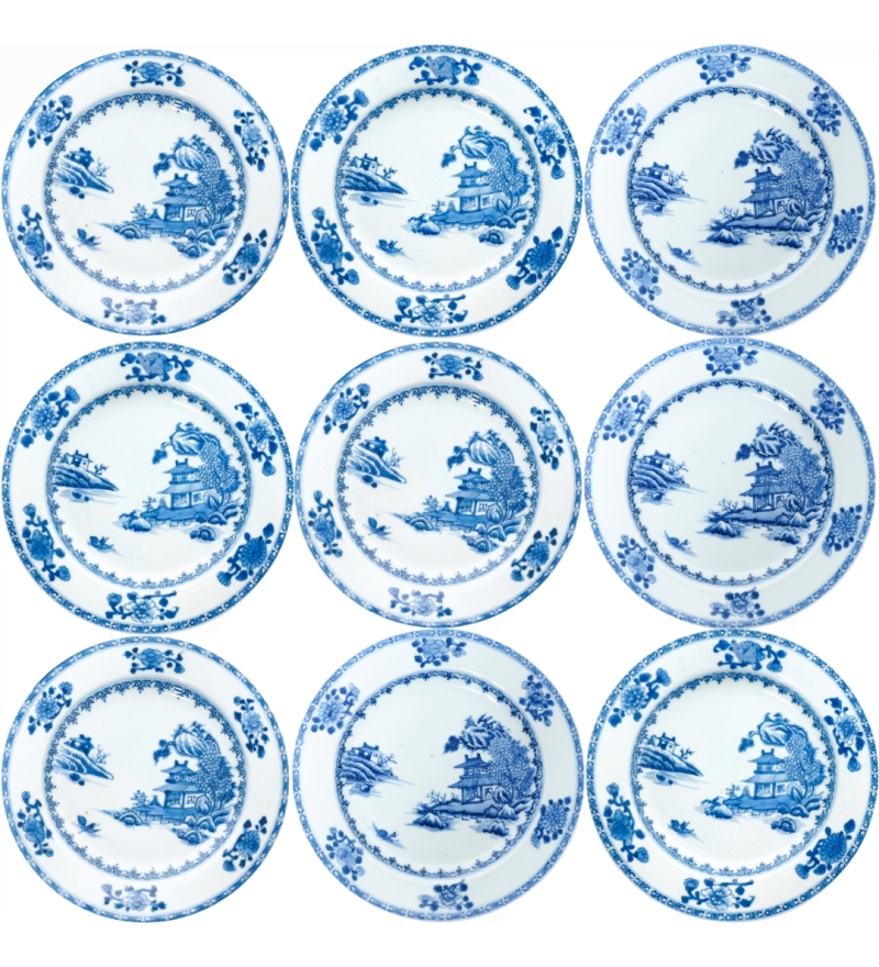 12 Nanking Cargo dishes