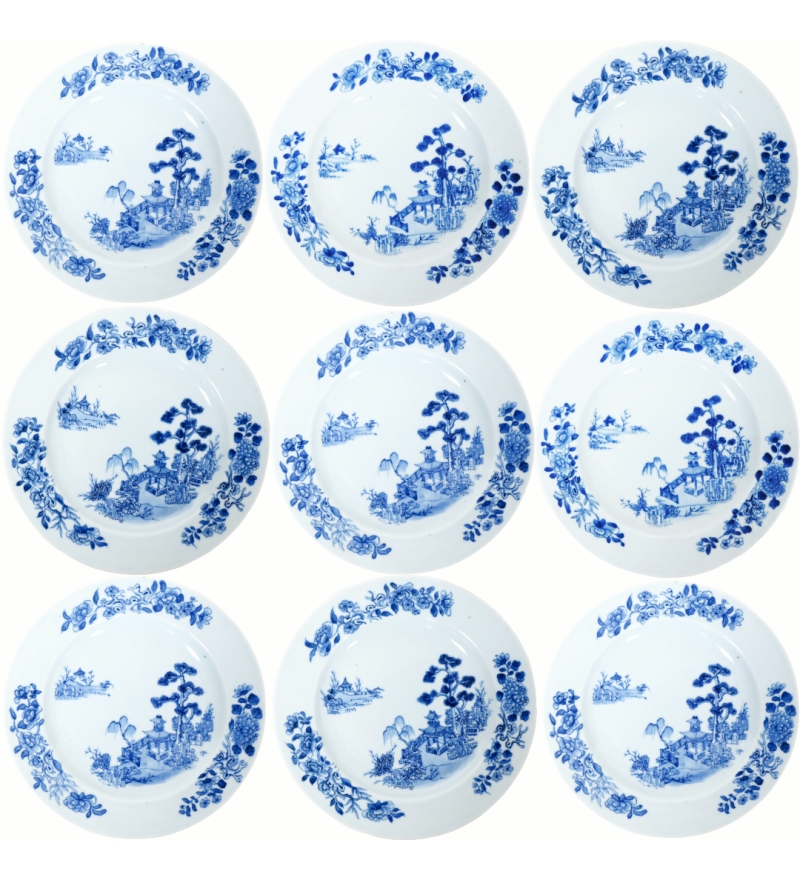 12 Nanking Cargo dishes