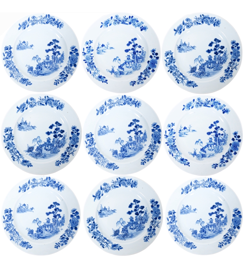 12 Nanking Cargo dishes