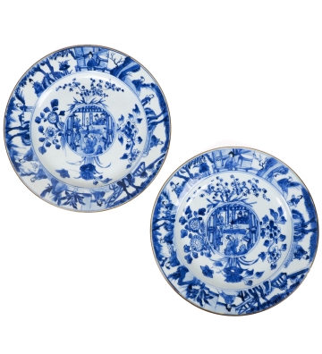 Chinese judge-scene plates