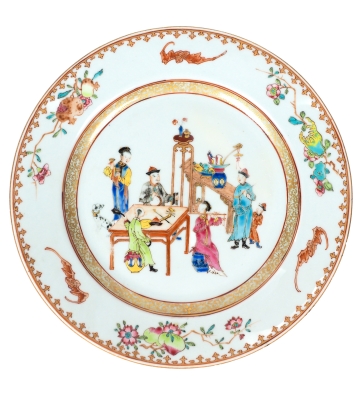 Plate with Chinese family...