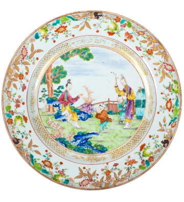 Chinese plate with scene of...