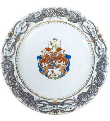 Set large armorial plates