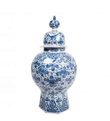 Dutch Delft floral vase